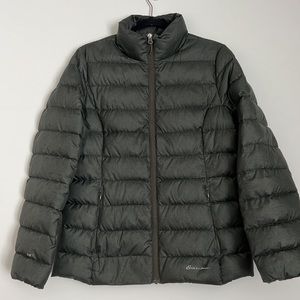 Eddie Bauer Forest Green Puffer Jacket Size Small